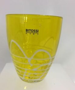 BICCHIERI ACQUA TUMBLER GIALLO MURANO BITOSSI LAGUNA