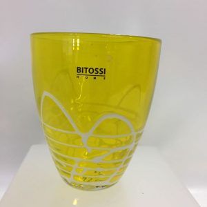 BICCHIERI ACQUA TUMBLER GIALLO MURANO BITOSSI LAGUNA