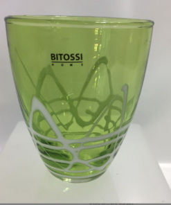 5 BICCHIERI ACQUA TUMBLER VERDE MURANO BITOSSI LAGUNA