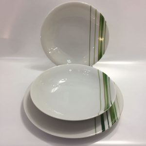 RAYURES VEGETAL SERVIZIO PIATTI 39 PZ. PORCELAINE DE LIMOGES