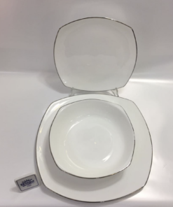 SIRIO FILO PLATINO BONE CHINA PIATTI PZ. 40 RICHARD GINORI