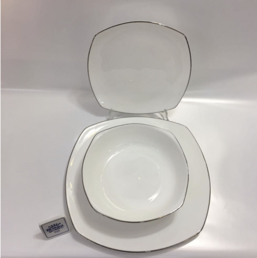 SIRIO FILO PLATINO BONE CHINA PIATTI PZ. 40 RICHARD GINORI