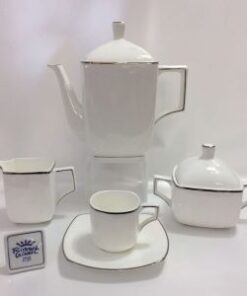 VELA BORDO PLATINO BONE CHINA CAFFE' 15 PZ RICHARD GINORI 01988